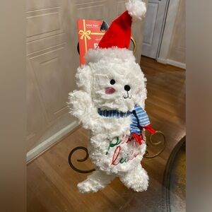 GMASON Snowman Hallmark Interactive Dog Toy Clinker & Squeaker Christmas 20” W/H